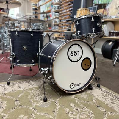 651 Drums Ash 3-Piece Drum Set (12-16-20) - Natural Black Stain image 2