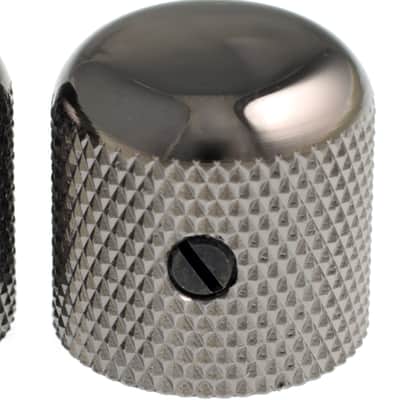(1) GOTOH VK1-18 Dome Knob for 6mm Pots Guitar or Bass - Cosmo Black image 1