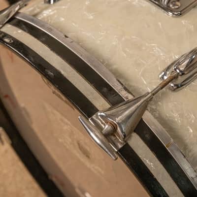 1960s Slingerland Modern Solo White Marine Pearl Drum Set image 11