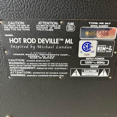 Fender Hot Rod DeVille ML 212 Michael Landau Signature 2-Channel 60-Watt 2x12" Guitar Combo (CHICAGO Local) image 5