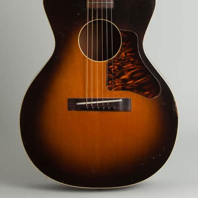 Kalamazoo Sport Model KG 3/4 Flat Top Acoustic Guitar (1937), ser. #587C, original black chipboard case. image 3