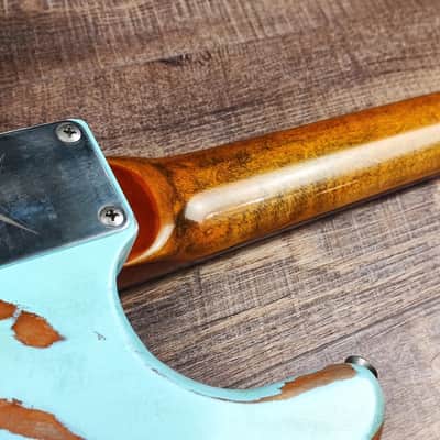 MyDream Partcaster Custom Built - Heavy Relic Sonic Blue J. Mayer image 4