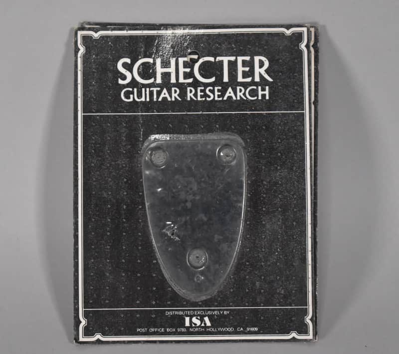 1980s Schecter USA 3-Bolt Neck Plate Black Sealed NOS image 1
