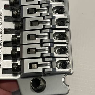 2000's Jackson Dinky Guitars JT-580LP Takeuchi Brushed Chrome Licensed Floyd Rose Tremolo Guitar Bridge image 14
