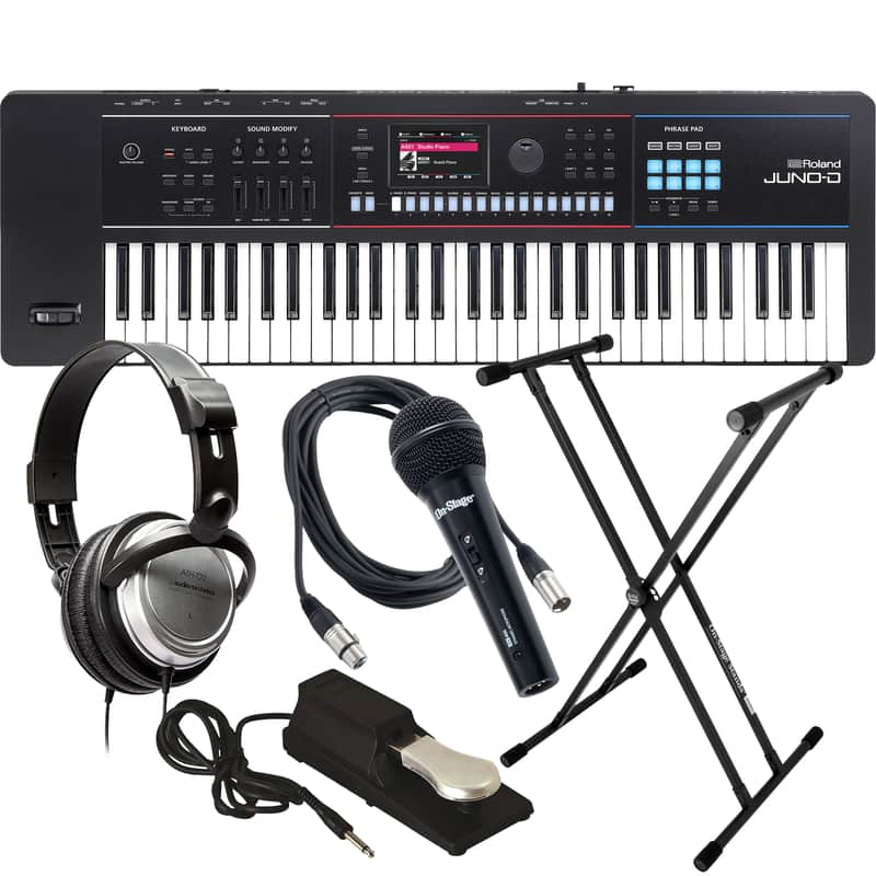 Roland Juno-D6 61-Key Synthesizer KEY ESSENTIALS BUNDLE image 1