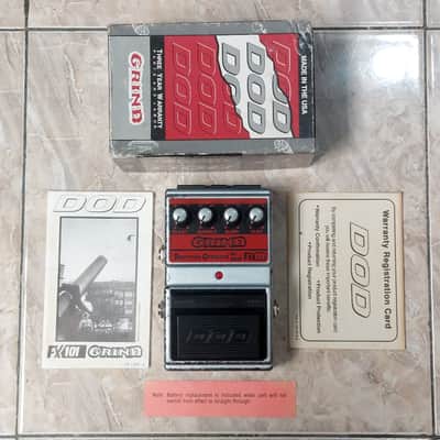 DOD FX101 Grind Rectifying Overdrive [NOS - New Old Stock Complete] 1996 - 1998 - Grey Silver Black Airbrush and Red image 2