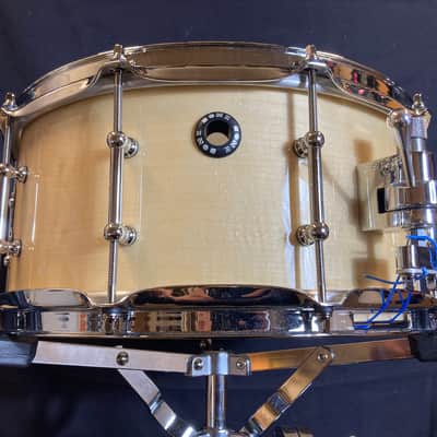 David Frangioni Collection, Bone - 6.5x14" Carbcutter 4-Ply Carbon Fiber and Maple Shell Snare Drum 2020s image 8
