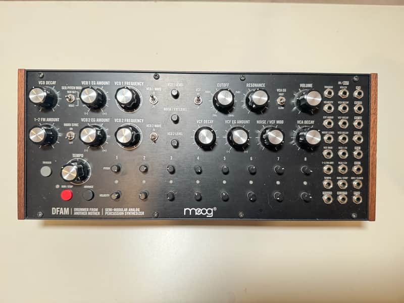 Moog DFAM Drummer From Another Mother Semi-Modular Analog Percussion Synthesizer 2018 - Present - Black/Wood Bild 1