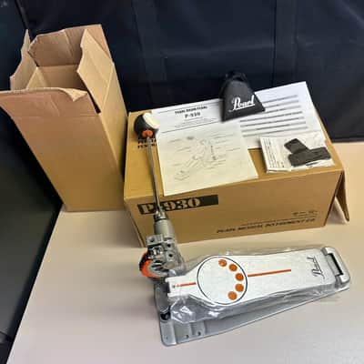 Pearl P930 Demonator Longboard Chain Drive Single Bass Drum Pedal 2010s - Chrome / Orange image 7
