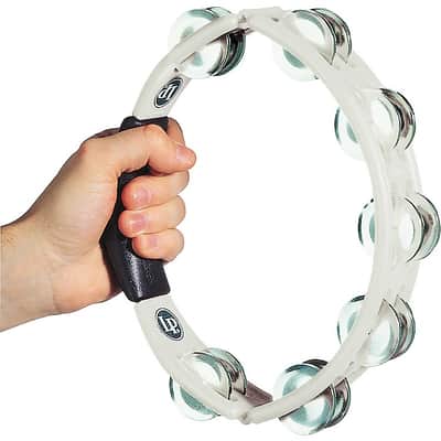 Latin Percussion Cyclops Hand Held White Glow In Dark Tambourine LP150-GLO image 2