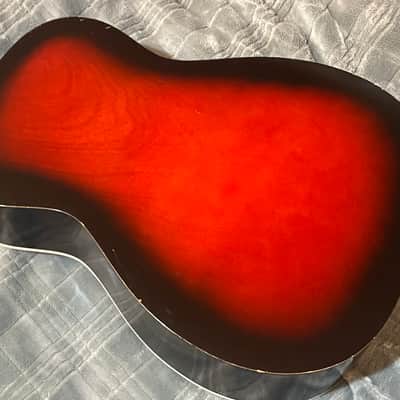 Regal T-12 USA Made 1950's / 1960's  Vintage acoustic Clean!  Red Rubine Sunburst image 10