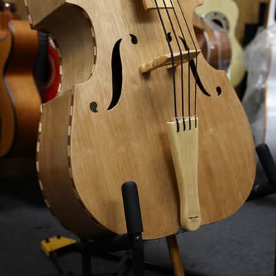 Handcrafted All-Wood Tololoche (Double Bass) with Wood Stripe Edge image 2