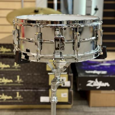 USED PEARL 14x5.5 SENSITONE STEEL SNARE DRUM image 3