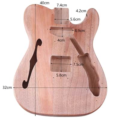 Unfinished Okoume Tele Styel Guitar Body DIY Project image 3