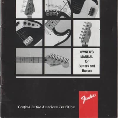 Fender Owner’s Manual and Specifications for Guitars and Basses 1994 image 2