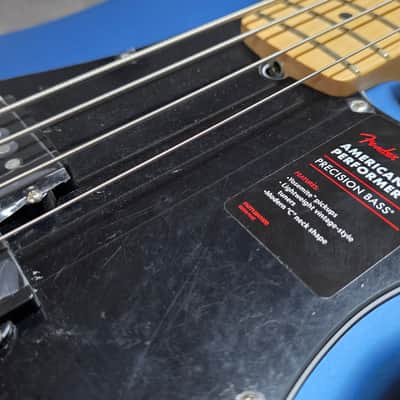 Fender American Precision PJ Bass BRAND NEW Lake Placid Satin Matte Blue Performer Precision Jazz PJ 4-String USA Bass Guitar image 8