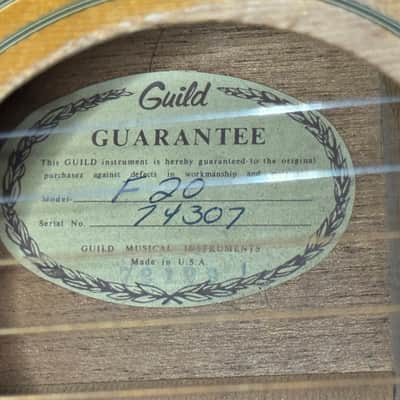 Guild F-20 Troubadour 1972 - Natural image 6