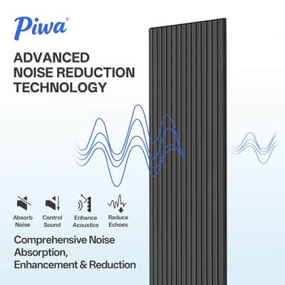 Wood Acoustic Slat Panels,94 X 24 In,2-Pack-12Mm Mdf Surface With 9Mm Sound-Absorbing Core-Dual-Layer Acoustic Wall Panels For Echo Reduction In Home Studio,Office & Living Room-Matte Black image 4