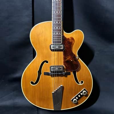 Hofner President Blonde Thinline Guitar - Toaster Diamond Pickups - Sturdy Martin Hard Case - 1961 image 3