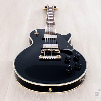 2000 Epiphone by Gibson Les Paul Custom Black Beauty LPC-80 w/ Case & Open Book Headstock, Japan Fujigen image 10