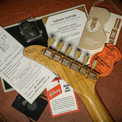 2021 Matched Set 1958 Flying V and Explorer Production Sample #3 "Korina" image 8