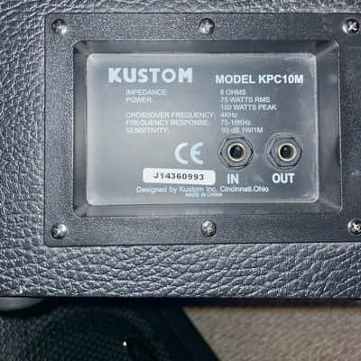Kustom KPC10M 10” Passive Monitor Speaker 2010s - Black image 2