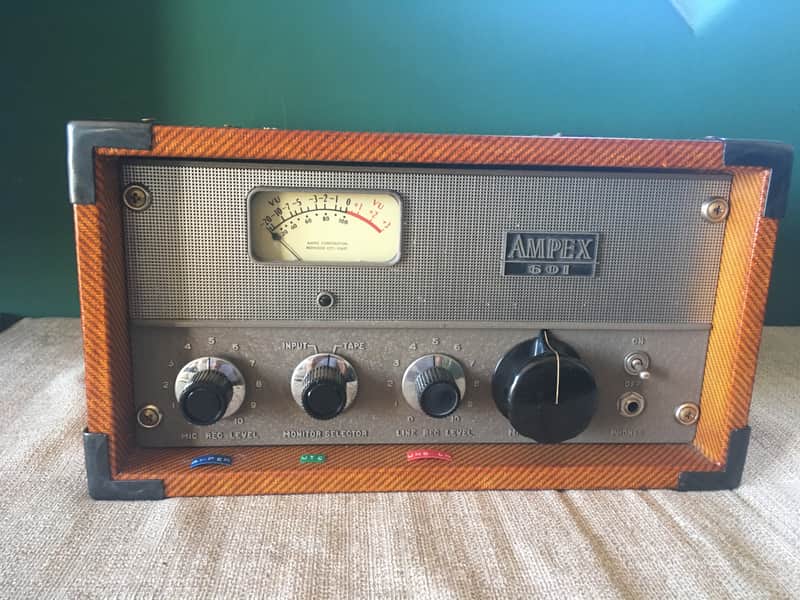 Ampex 601 Modified Vintage 3x1 Tube Preamp in Tweed Lunchbox mid-50s image 1