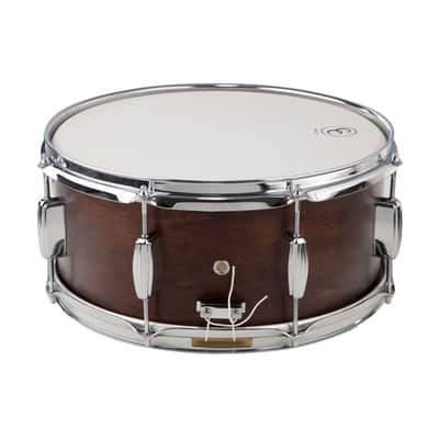 C&C Drum Company Player Date II 6.5x14 Snare Drum - Brown Mahogany Stain image 5