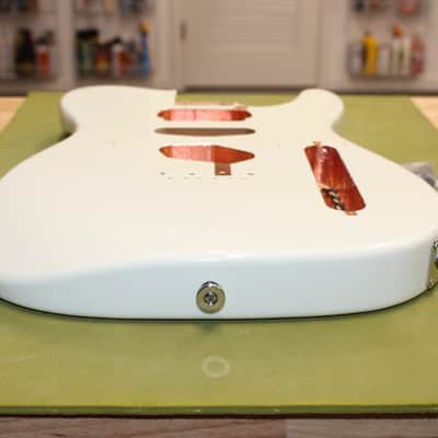 Warmoth Telecaster Body, Roasted Alder, Olympic White, Gotoh image 5