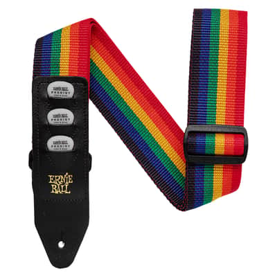 Guitar Strap Ernie Ball 4188 Pick Holder, Rainbow 100% Genuine image 1