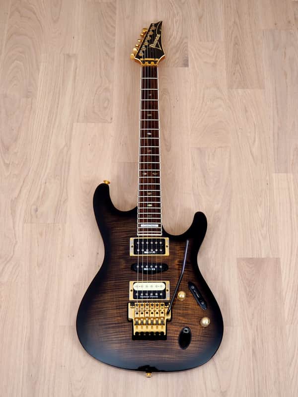 1994 Ibanez S540FM S Series Electric Guitar HSH Transparent Black