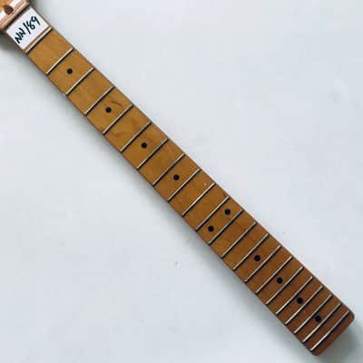 Tagima Orange Gloss Finish Strat Style Guitar Neck, 22 Frets Fingerboard image 3