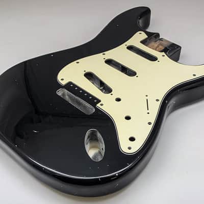 3lbs 15oz BloomDoom Nitro Lacquer Aged Relic Black S-Style Vintage Custom Guitar Body image 4