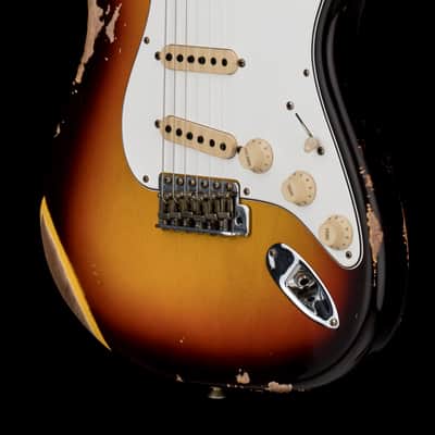 Fender Custom Shop Empire 59 Transition Stratocaster Relic - Faded Aged Chocolate 3-Tone Sunburst #18561 image 7
