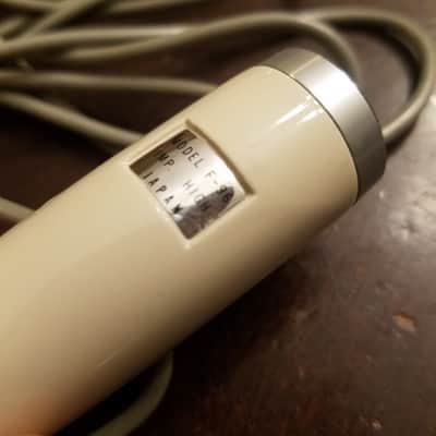 Sony F-96 Dynamic Microphone High Impedance w/ stand and case 1970s Beige image 5