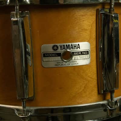 1980s Yamaha Recording Custom 6.5x14 Real Wood Snare Drum SD-065D image 11