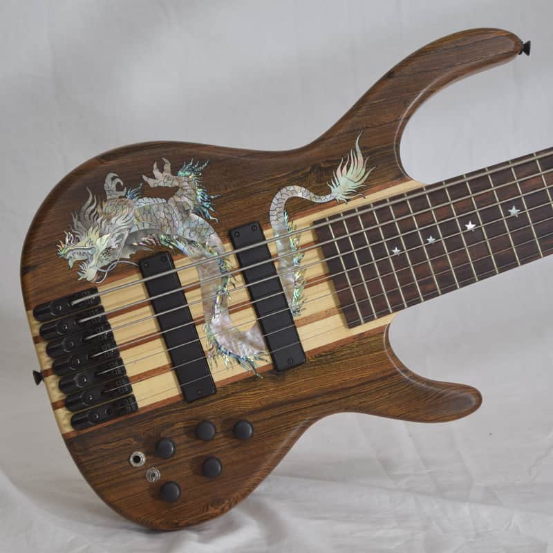 Antonio Tsai 7 String Bass/Guitar 2016 Mexico Bocote Abalone image 1