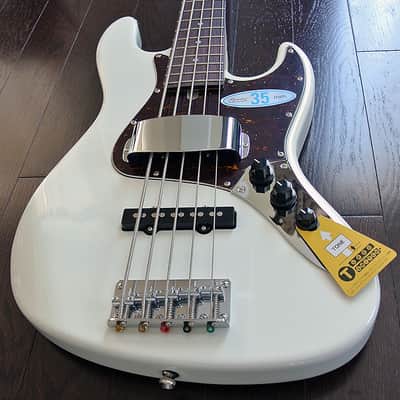 Bacchus Global Series - WL-535 - 35" Scale 5 String Bass - White Finish - NEW - Authorized Dealer image 1