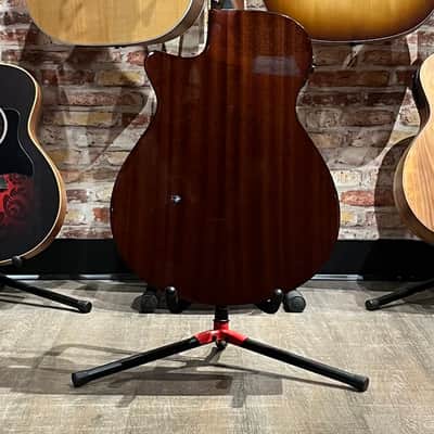 Ibanez AEGB24FEMHS Fretless Auditorium Acoustic Electric Bass - Mahogany Sunburst image 6