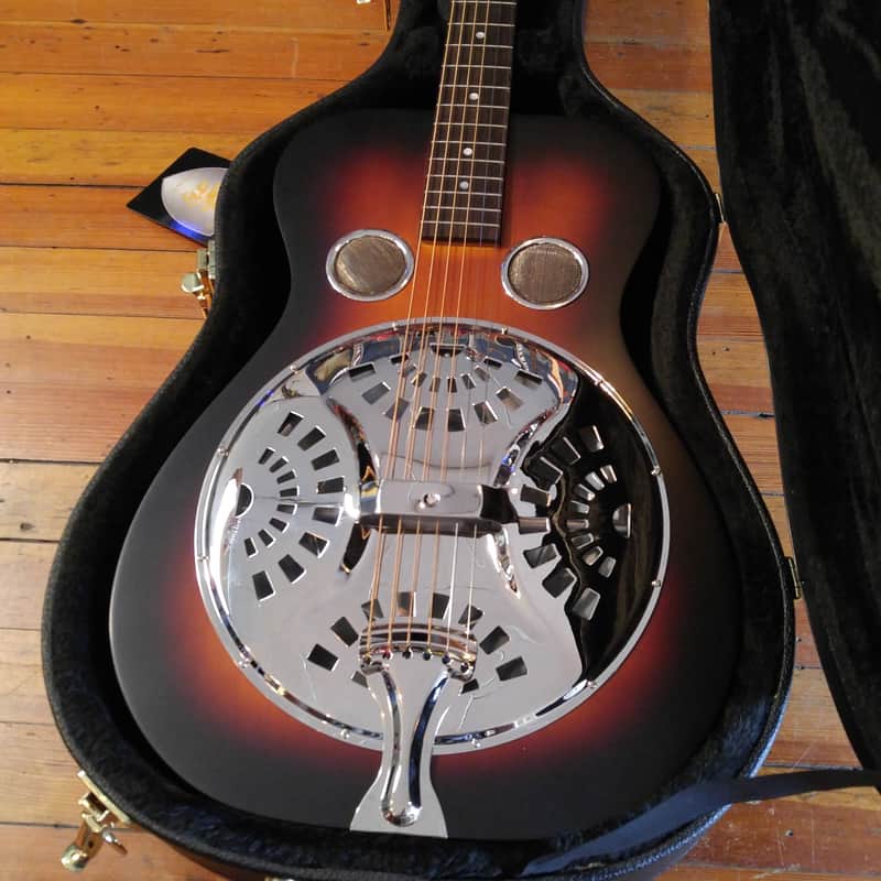 Recording King RR-55 Performer Roundneck Resonator Satin Brown Sunburst image 1