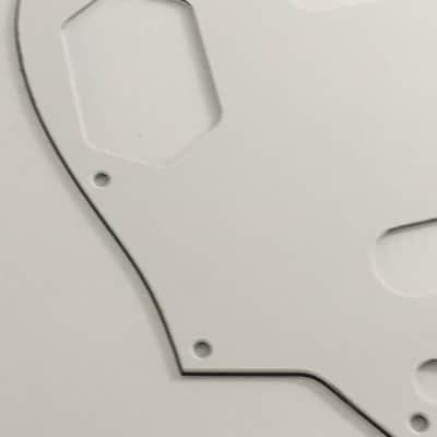 Left Handed Custom Vintage Style 3 Ply Jaguar Pickguard for Fender Jag Guitar White Black White image 3
