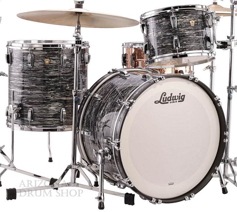 Ludwig Classic Maple FAB Vintage Black Oyster 3-piece Shell Pack 13/16/22 - NEW ! image 1