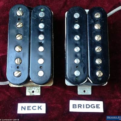 Early - Mid 1960s Gibson Patent Number Sticker Humbucker Pickups Matched Pair Non Pre T-Top 1965 image 7