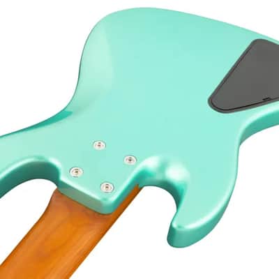 Sadowsky MetroExpress 21-Fret Vintage J/J Bass, Roasted Maple Fingerboard, 5-String - Solid Sage Green Metallic High Polish image 6