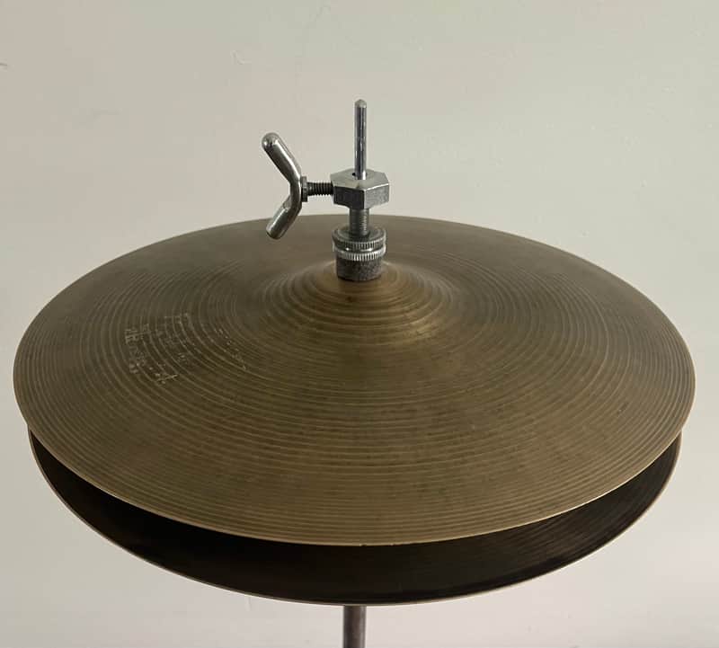 Zildjian 13" A. Zildjian '60s Stamp Hi-Hat Cymbals (Pair) 1960s - 760g and 1174g image 1