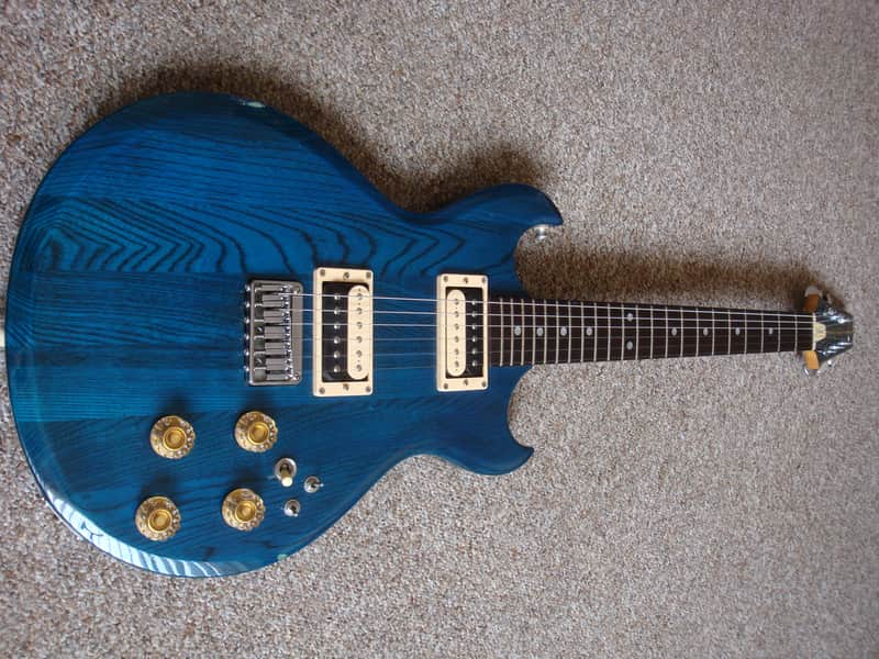 Aria Pro II CS-350 Cardinal 1982 See Thru Blue. Matsumoku | Reverb