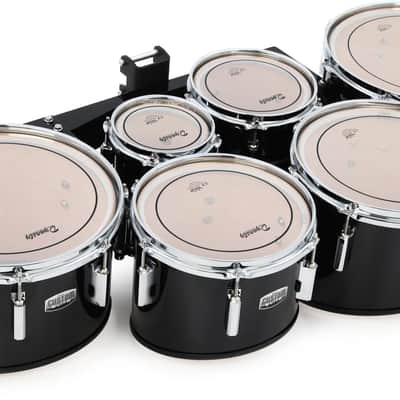 Dynasty Custom Elite Multi-Tenor Marching Drums  Sextet - Black image 1