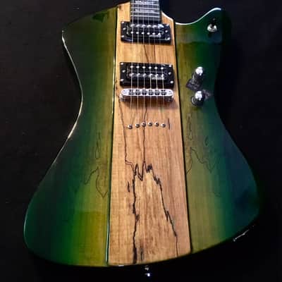 Zero Gravity ZG-Inertia SM TA Spalted Maple Trans Aurora Finish Electric Guitar & ZG Deluxe Gigbag image 1