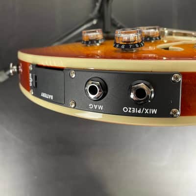PRS SE Hollowbody II Piezo Electric Guitar, Ebony Fingerboard, Vintage Sunburst image 3