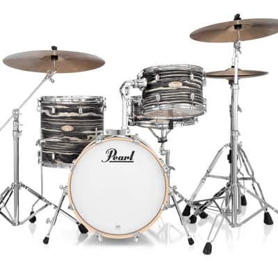 Pearl Decade Maple Artisan Limited Edition 4-pc. Bop Shell Pack With All Maple Shells, Satin Lacquer Finish Black Satin Marble image 6